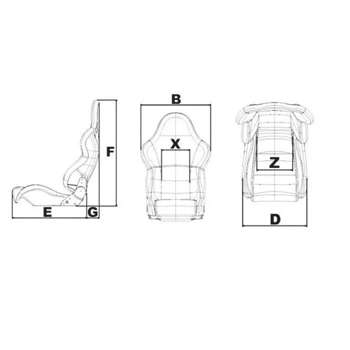 Baquet TURN ONE Track & Road version simili cuir