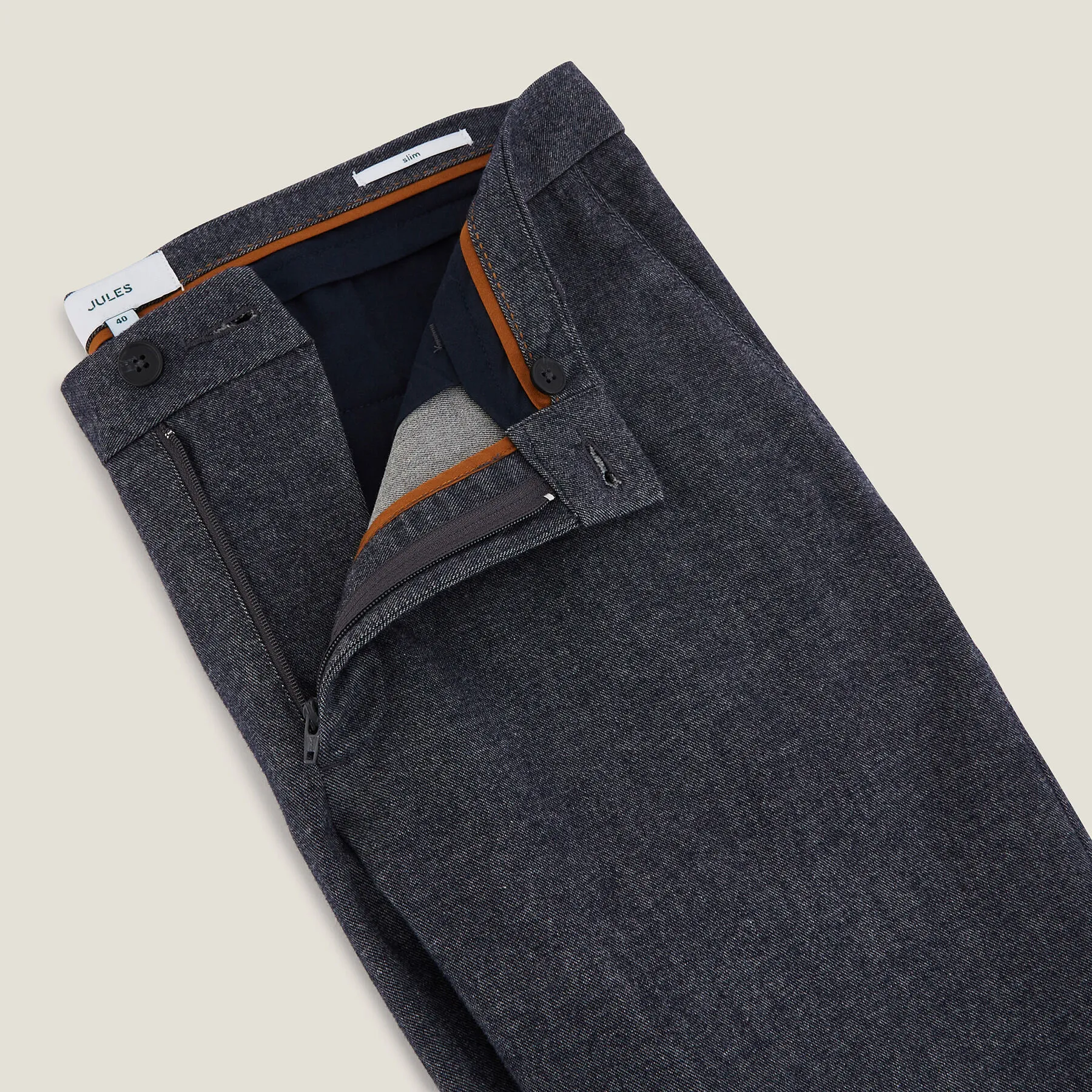 Chino slim fantaisie Bleu foncé | Jules