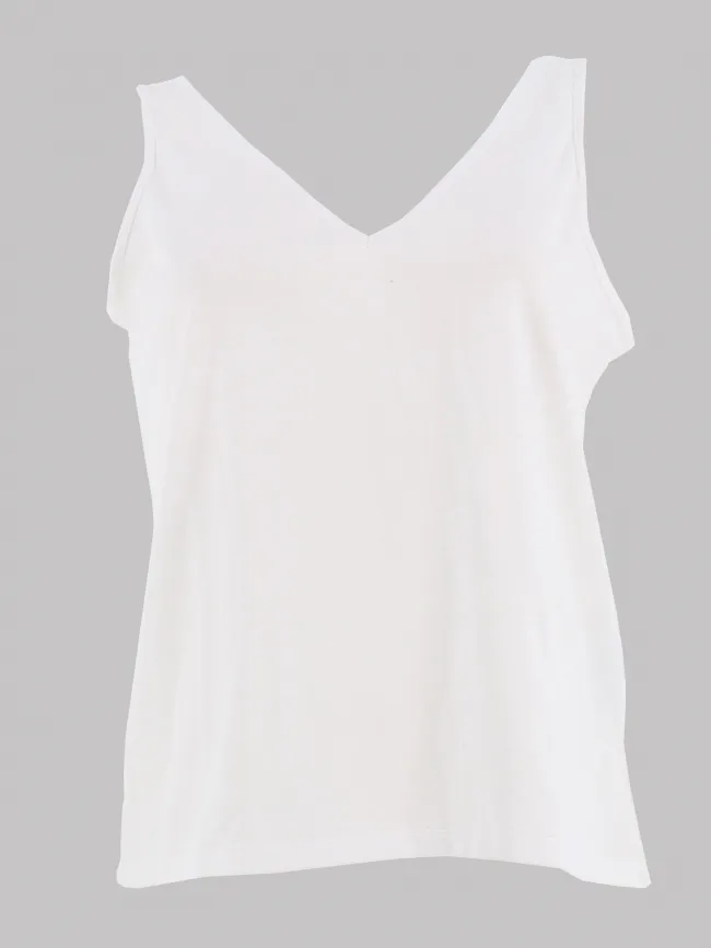 Débardeur en lin joy col v blanc femme - Vero Moda | wimod