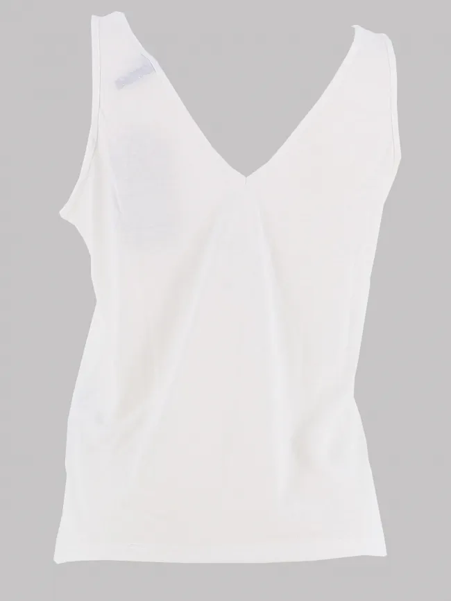 Débardeur en lin joy col v blanc femme - Vero Moda | wimod