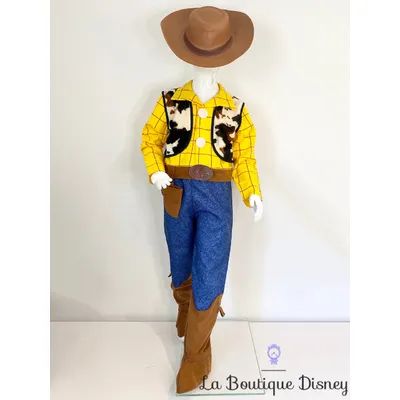 Déguisement Woody Toy Story Disney Store Exclusive taille 6-8 ans cow boy jaune bleu chapeau marron