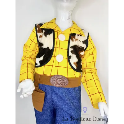 Déguisement Woody Toy Story Disney Store Exclusive taille 6-8 ans cow boy jaune bleu chapeau marron