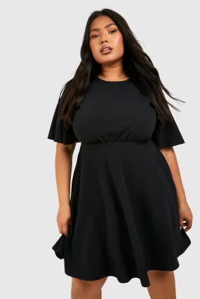 Grande taille - Robe portefeuille plissée