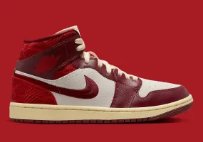 Jordan 1 Mid SE Tiki Leaf Team Red