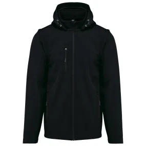 Kariban K422 - Veste Softshell 3 couches à capuche avec manches amovibles unisexe