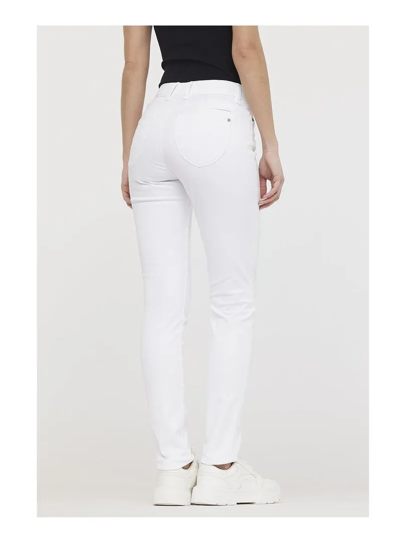 Lee Cooper - Pantalon coton slim JANA - Blanc