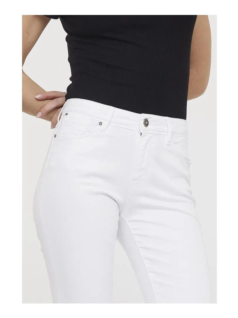 Lee Cooper - Pantalon coton slim JANA - Blanc