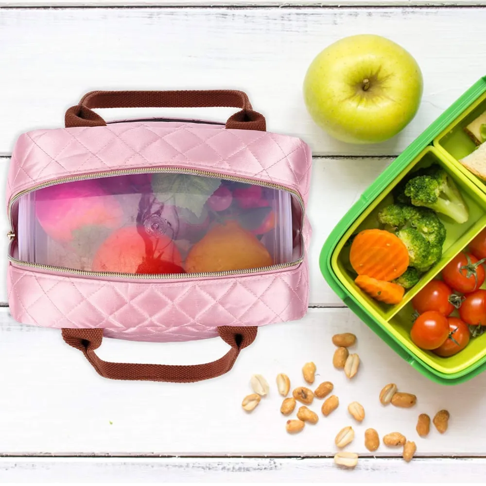 Lunch Bag Femme Rose ou Sac Repas Isotherme - Shine Boutique