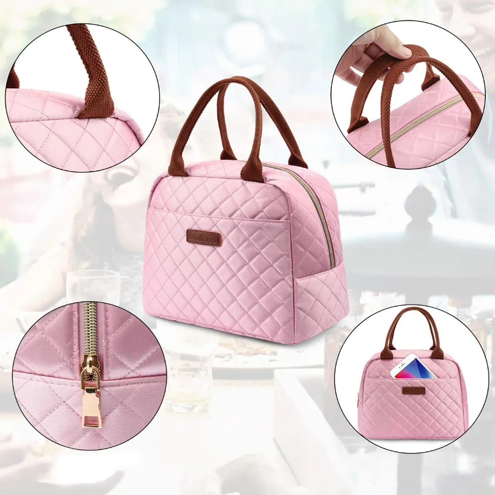 Lunch Bag Femme Rose ou Sac Repas Isotherme - Shine Boutique