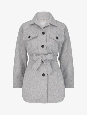 Manteau oversize à poches poitrine - Gris clair