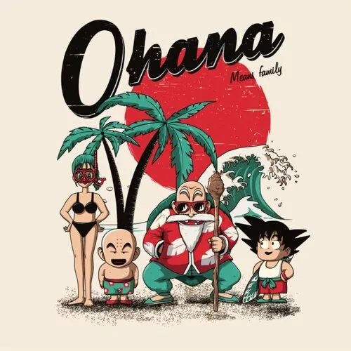 Ohana dragon ball - t-shirt en coton bio - parodie kamé house