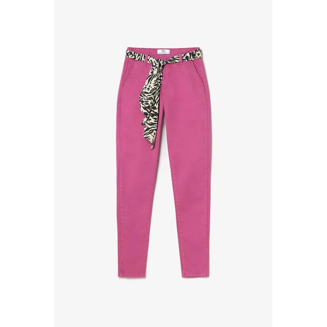 Pantalon chino Dyli3 fuchsia rouge en coton | 3 Suisses