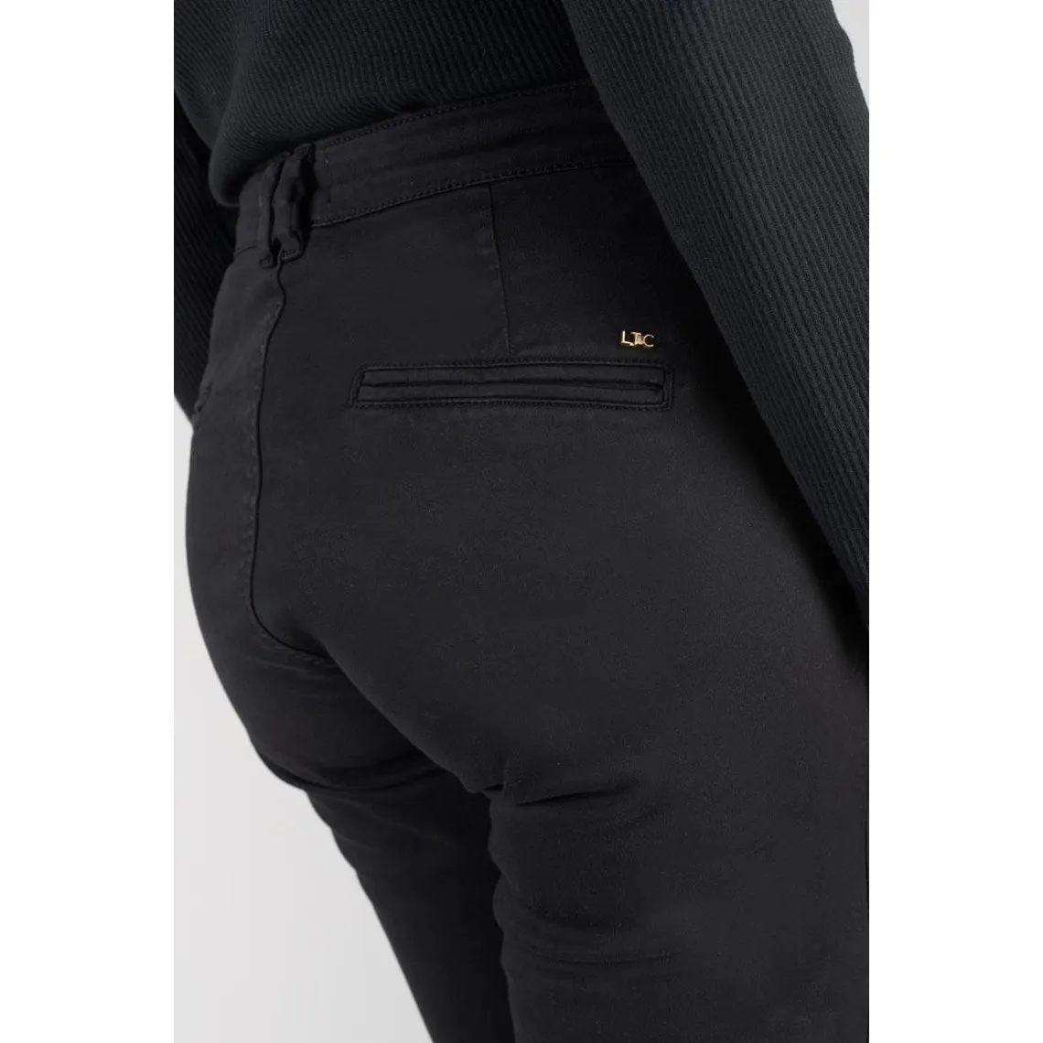 Pantalon chino Dyli4 noir en coton | 3 Suisses