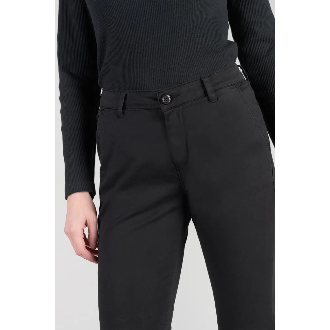 Pantalon chino Dyli4 noir en coton | 3 Suisses