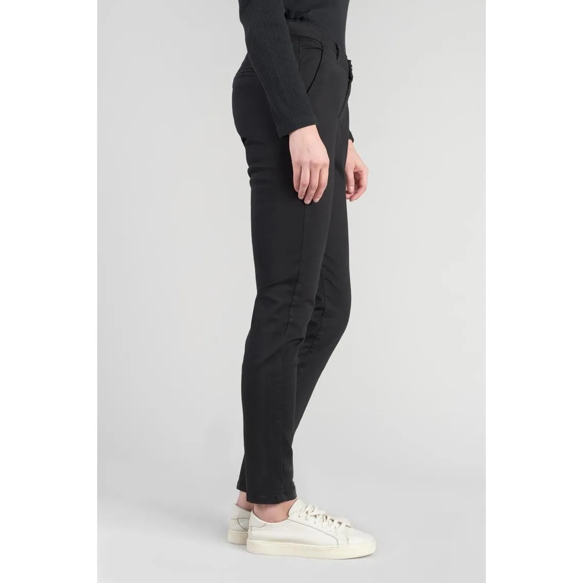 Pantalon chino Dyli4 noir en coton | 3 Suisses