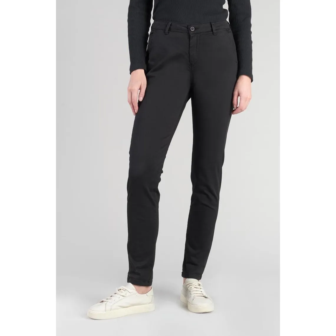 Pantalon chino Dyli4 noir en coton | 3 Suisses