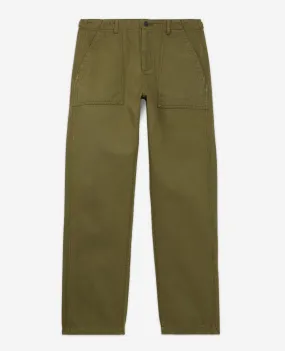 Pantalon chino en coton à poches kaki