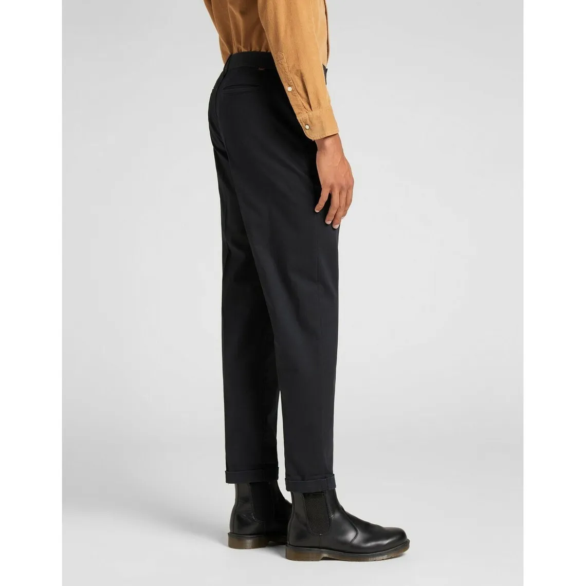 Pantalon Chino Homme Tapered Chino noir en coton | 3 Suisses