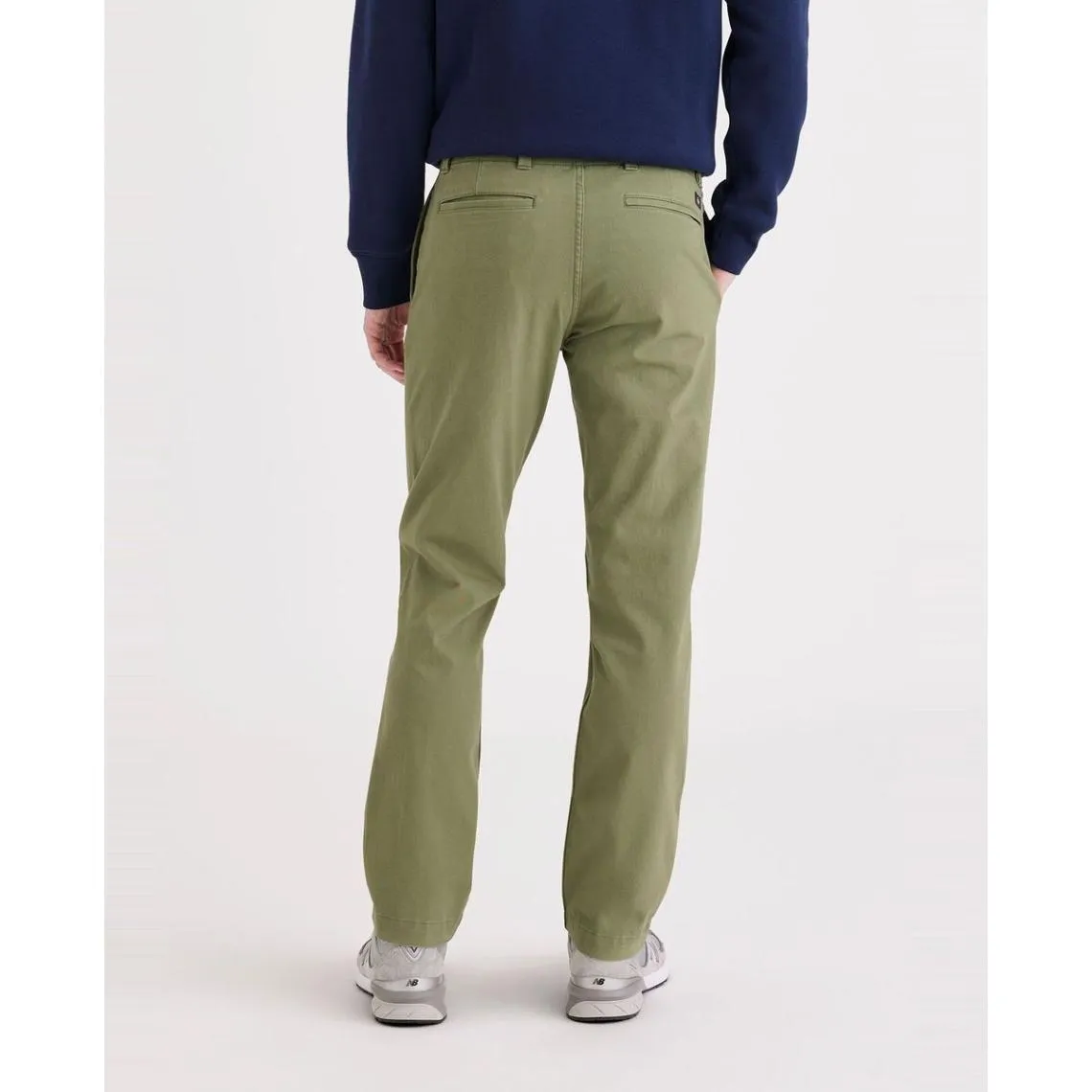 Pantalon chino slim Alpha vert en coton  | 3 Suisses