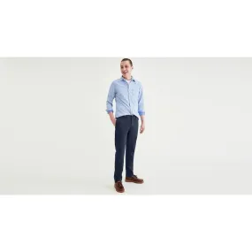 Pantalon chino slim California bleu marine en coton | 3 Suisses