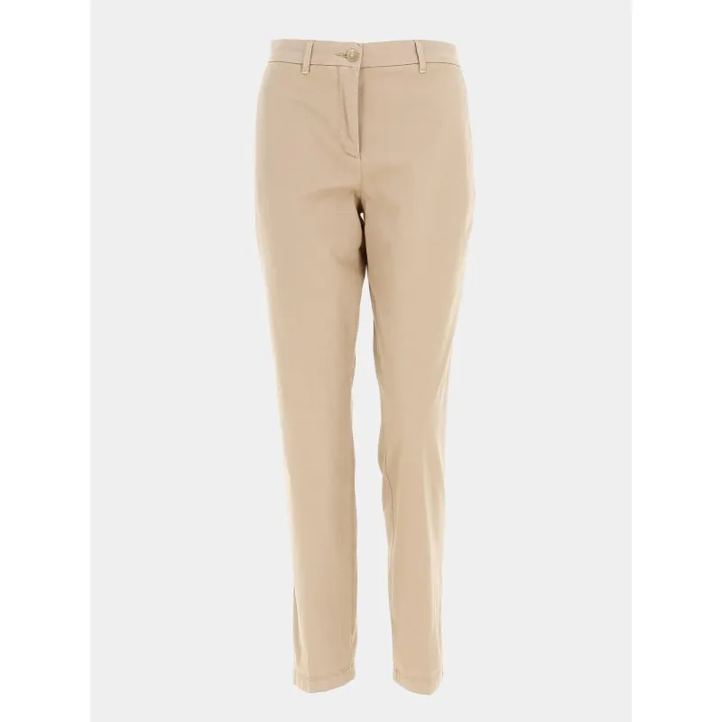 Pantalon chino slim co blend maron femme - Tommy Hilfiger | wimod