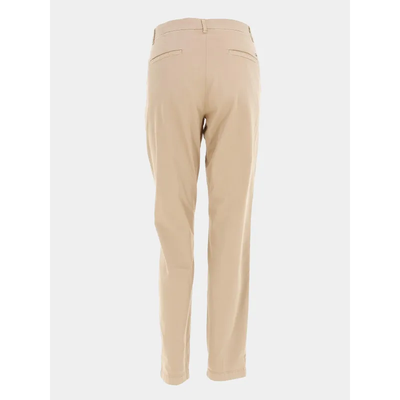 Pantalon chino slim co blend maron femme - Tommy Hilfiger | wimod