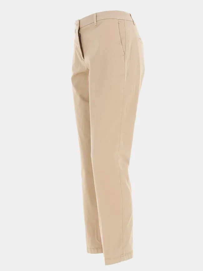 Pantalon chino slim co blend maron femme - Tommy Hilfiger | wimod