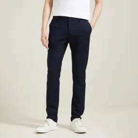 Pantalon chino slim en twill bi-ton Bleu | Jules