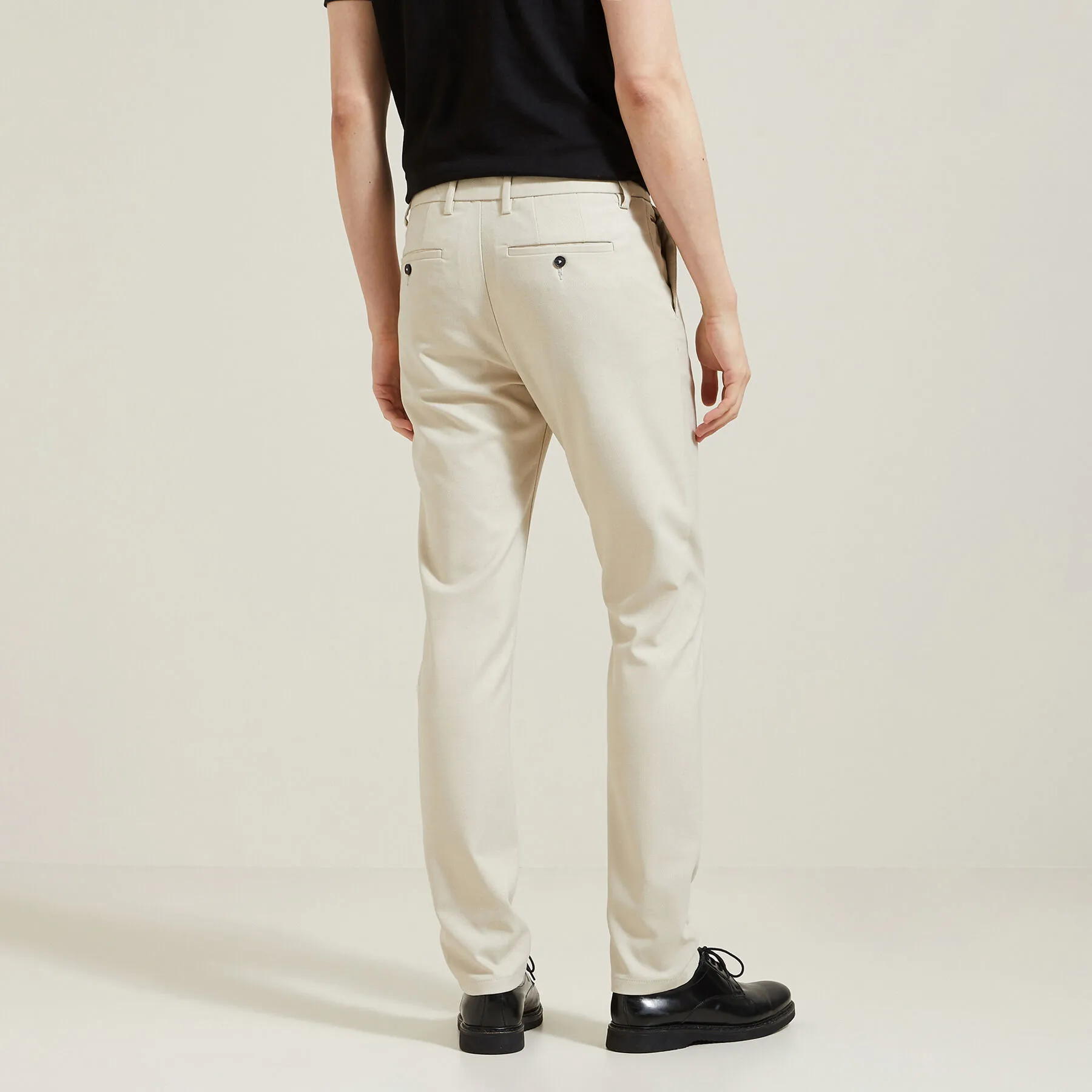 Pantalon chino slim en twill bi-ton Ecru | Jules