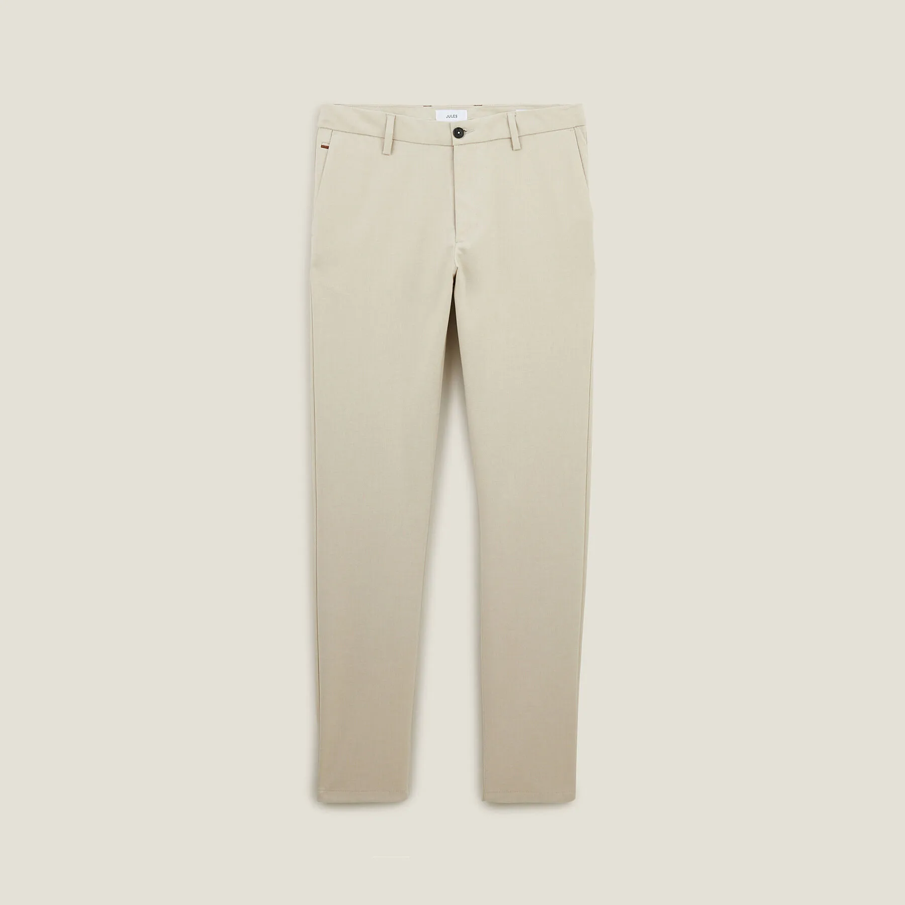 Pantalon chino slim en twill bi-ton Ecru | Jules