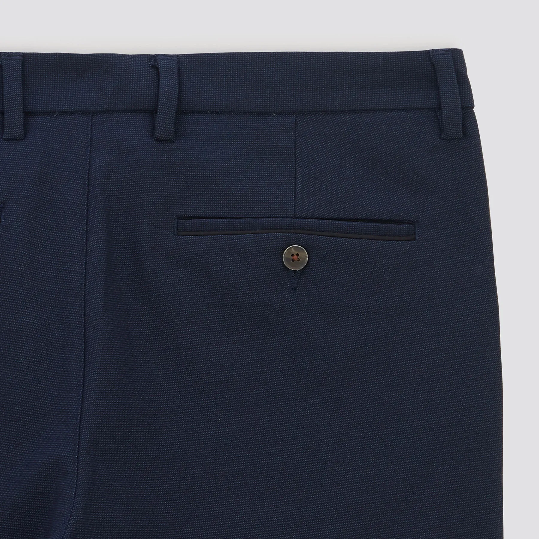 Pantalon chino slim fantaisie intérieur gratté Bleu foncé | Jules