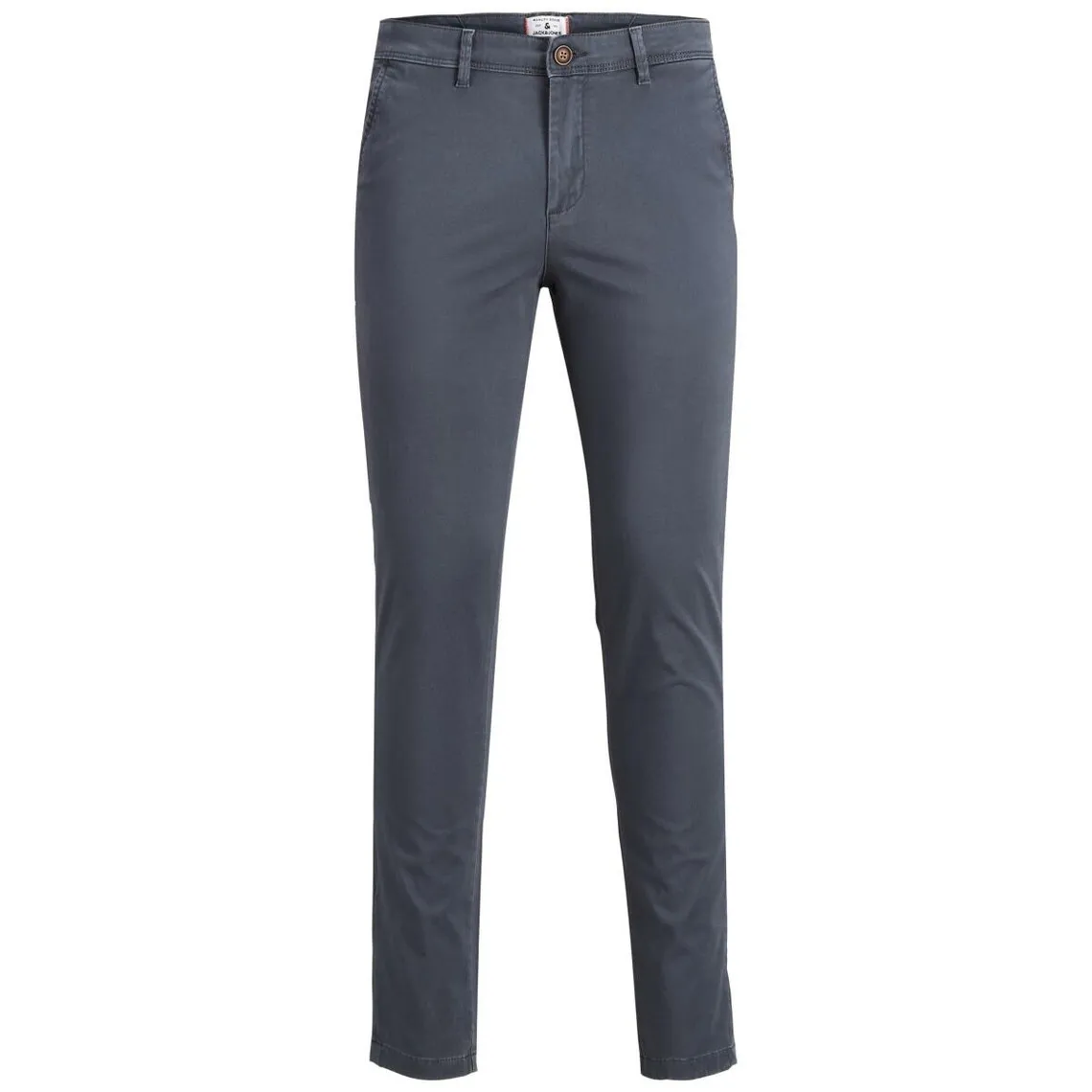 Pantalon chino Slim Fit Gris Foncé bleu en coton | 3 Suisses