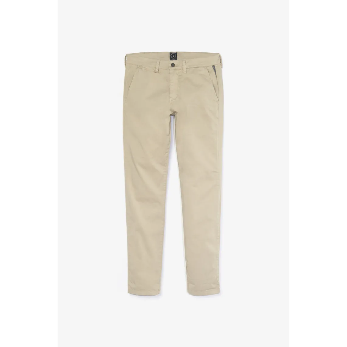 Pantalon chino slim Jas beige blanc en coton | 3 Suisses