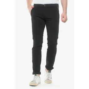 Pantalon chino slim Jas noir en coton | 3 Suisses