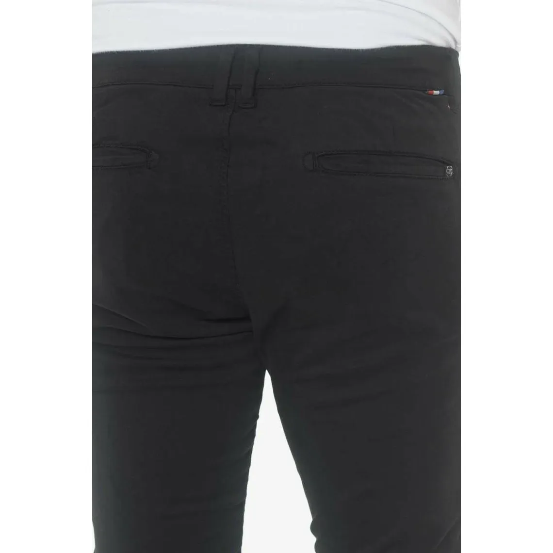 Pantalon chino slim Jas noir en coton | 3 Suisses