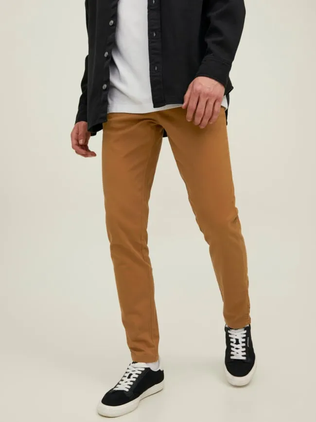 Pantalon chino slim marco bowie marron homme - Jack & Jones | wimod