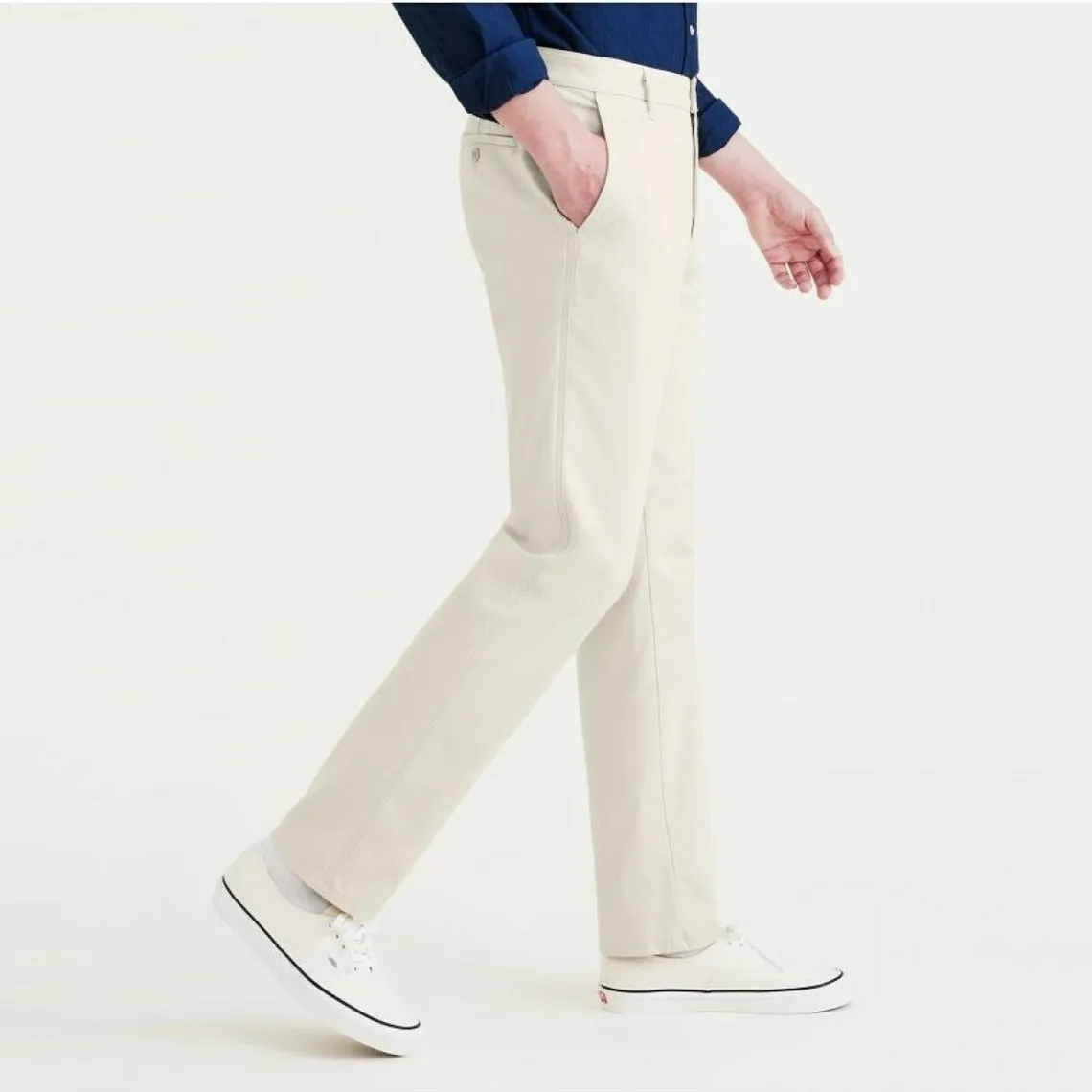 Pantalon chino slim Original écru en coton | 3 Suisses