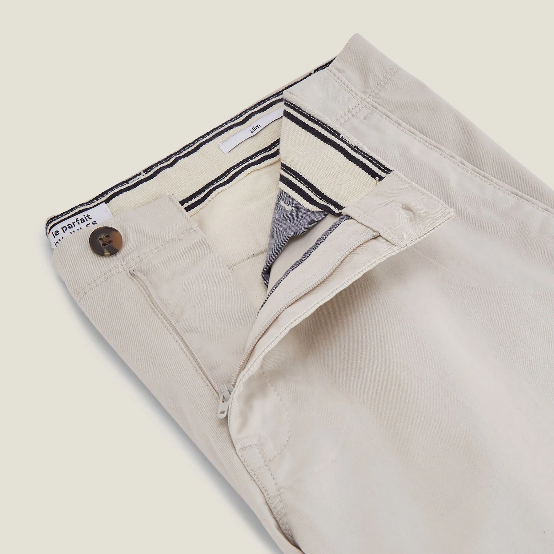 Pantalon chino slim "le parfait by JULES" Craie | Jules