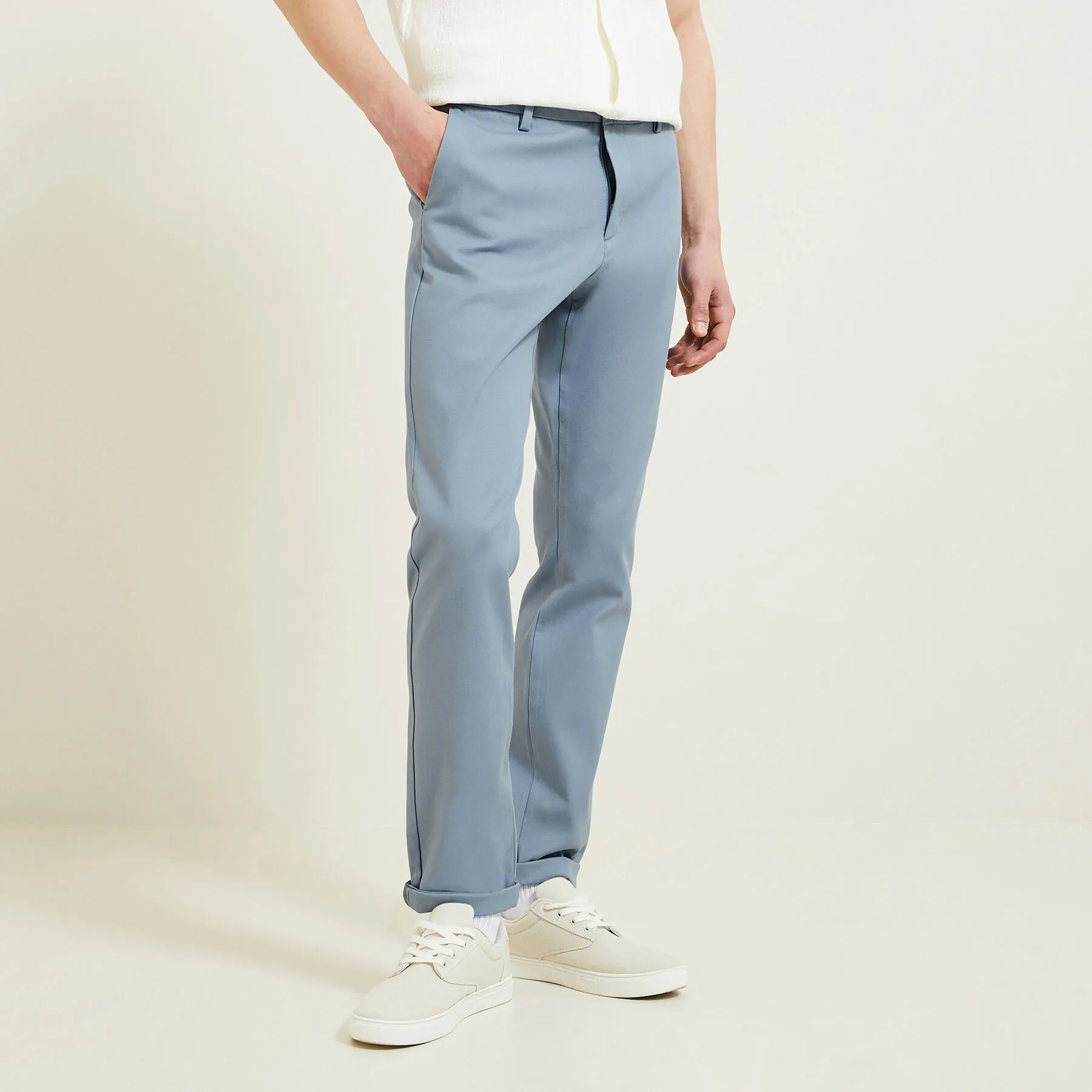 Pantalon chino slim urbain "le parfait by JULES" Bleu clair | Jules