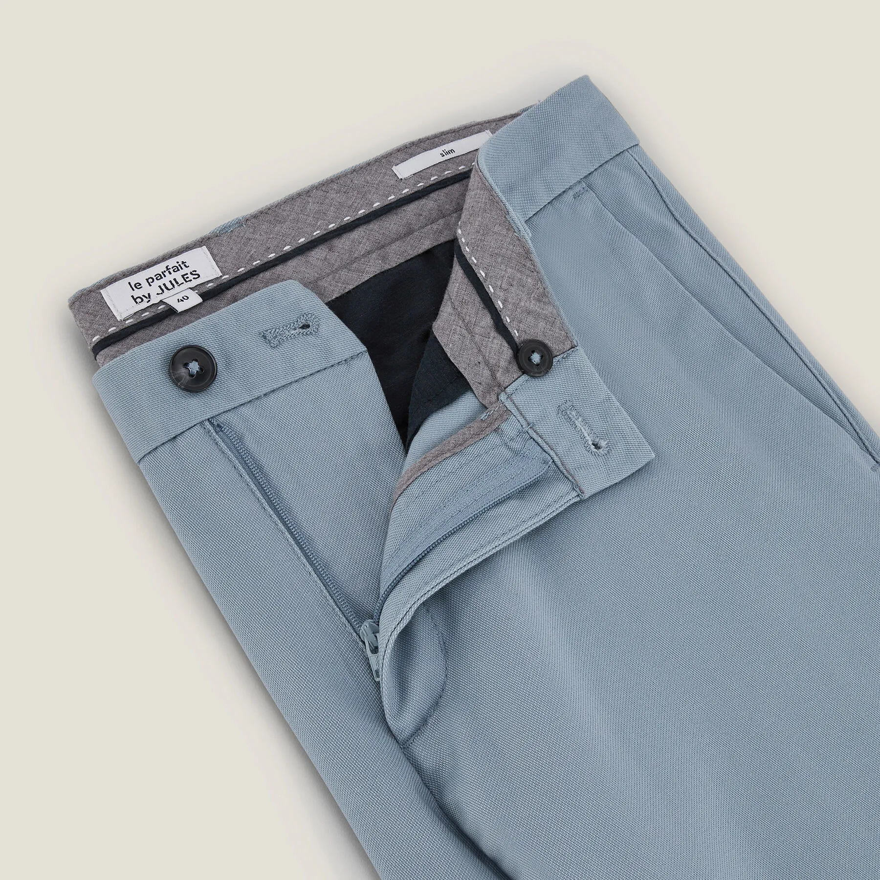 Pantalon chino slim urbain "le parfait by JULES" Bleu clair | Jules