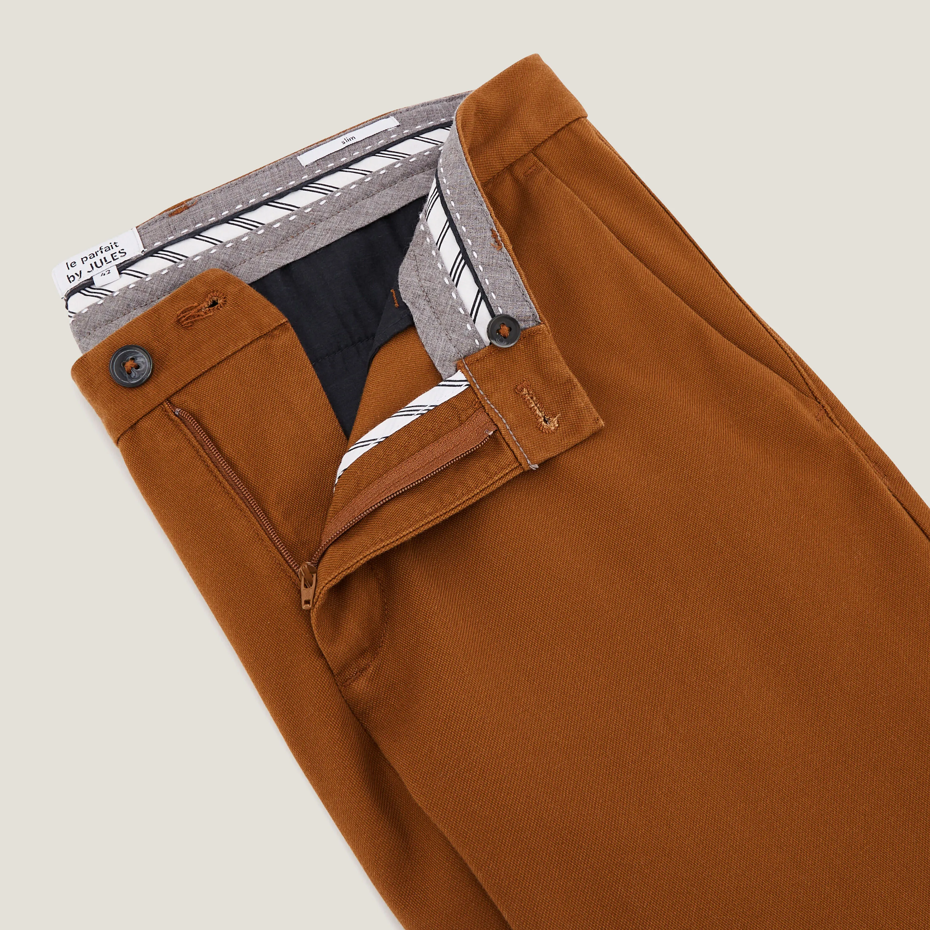 Pantalon chino slim urbain "le parfait by JULES" Camel | Jules