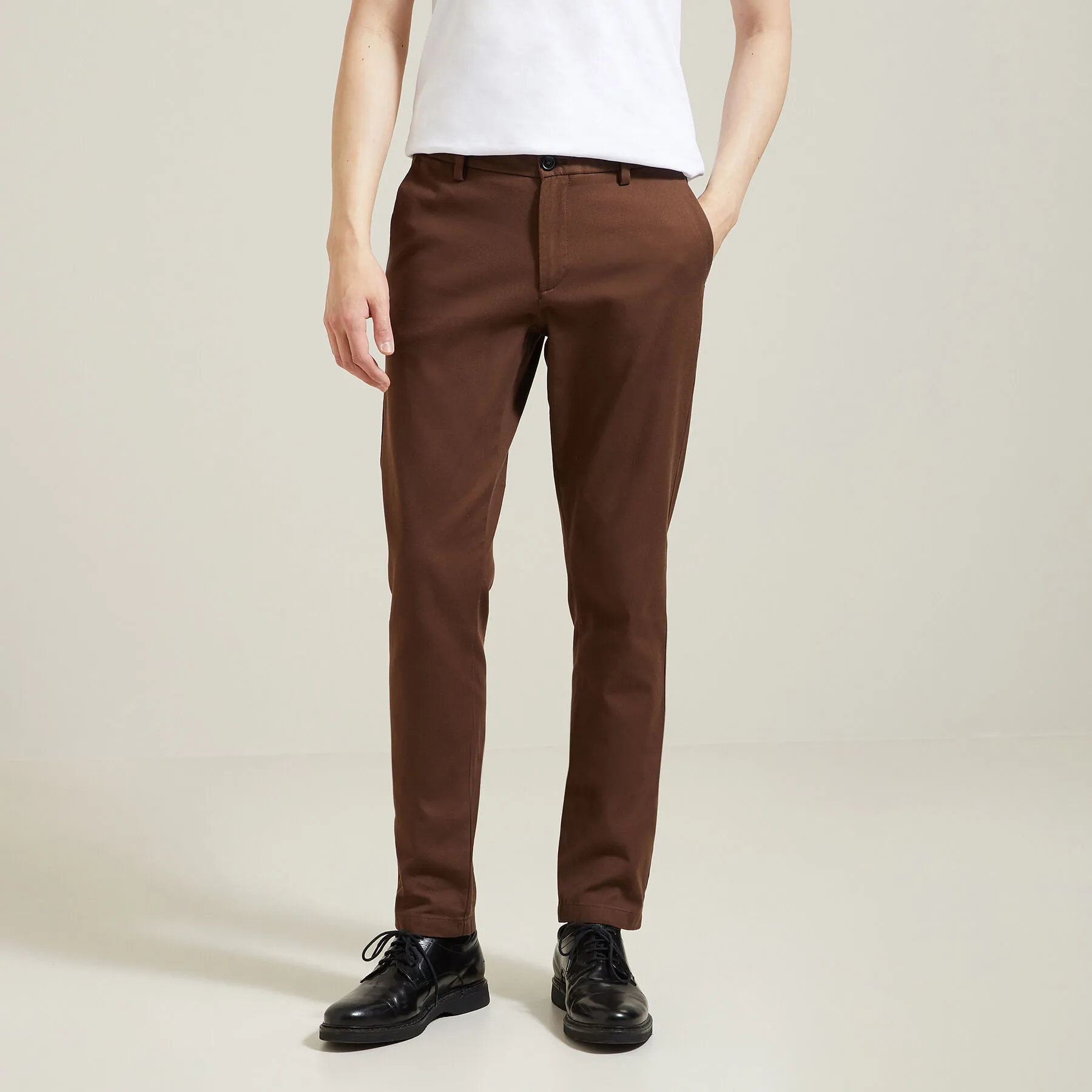 Pantalon chino slim urbain "le parfait by JULES" Marron | Jules