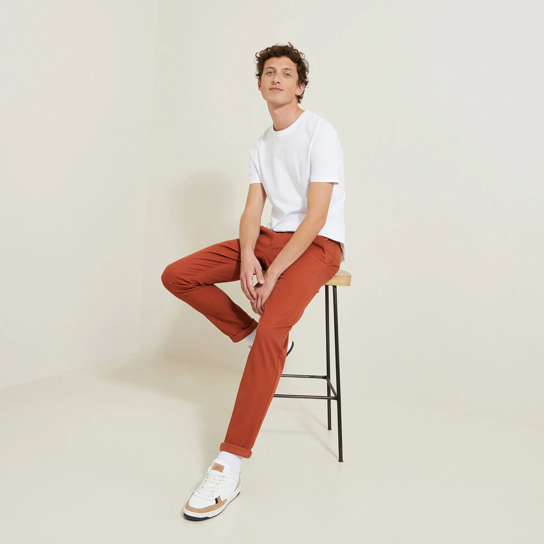 Pantalon chino slim urbain "le parfait by JULES" Orange foncé | Jules