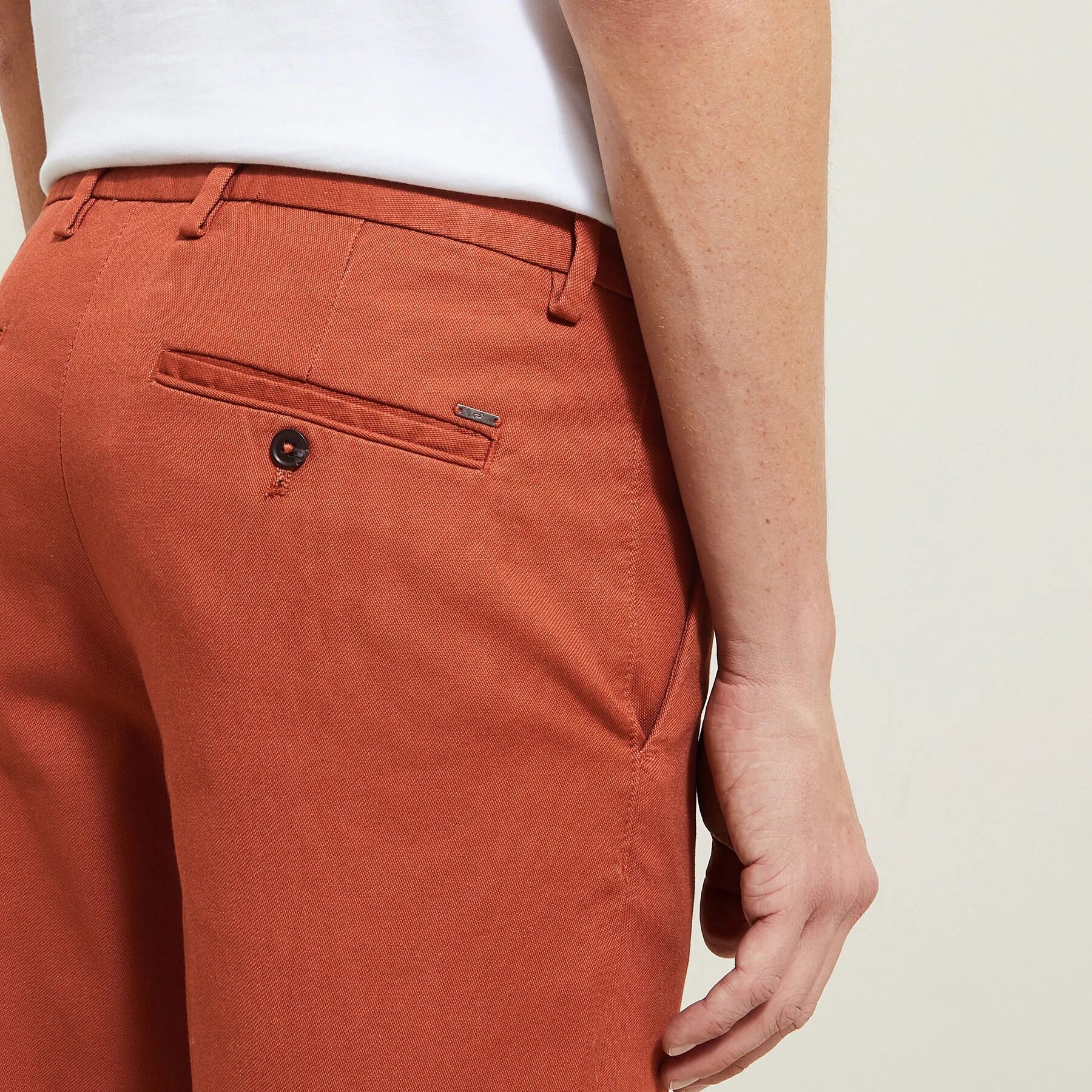 Pantalon chino slim urbain "le parfait by JULES" Orange foncé | Jules