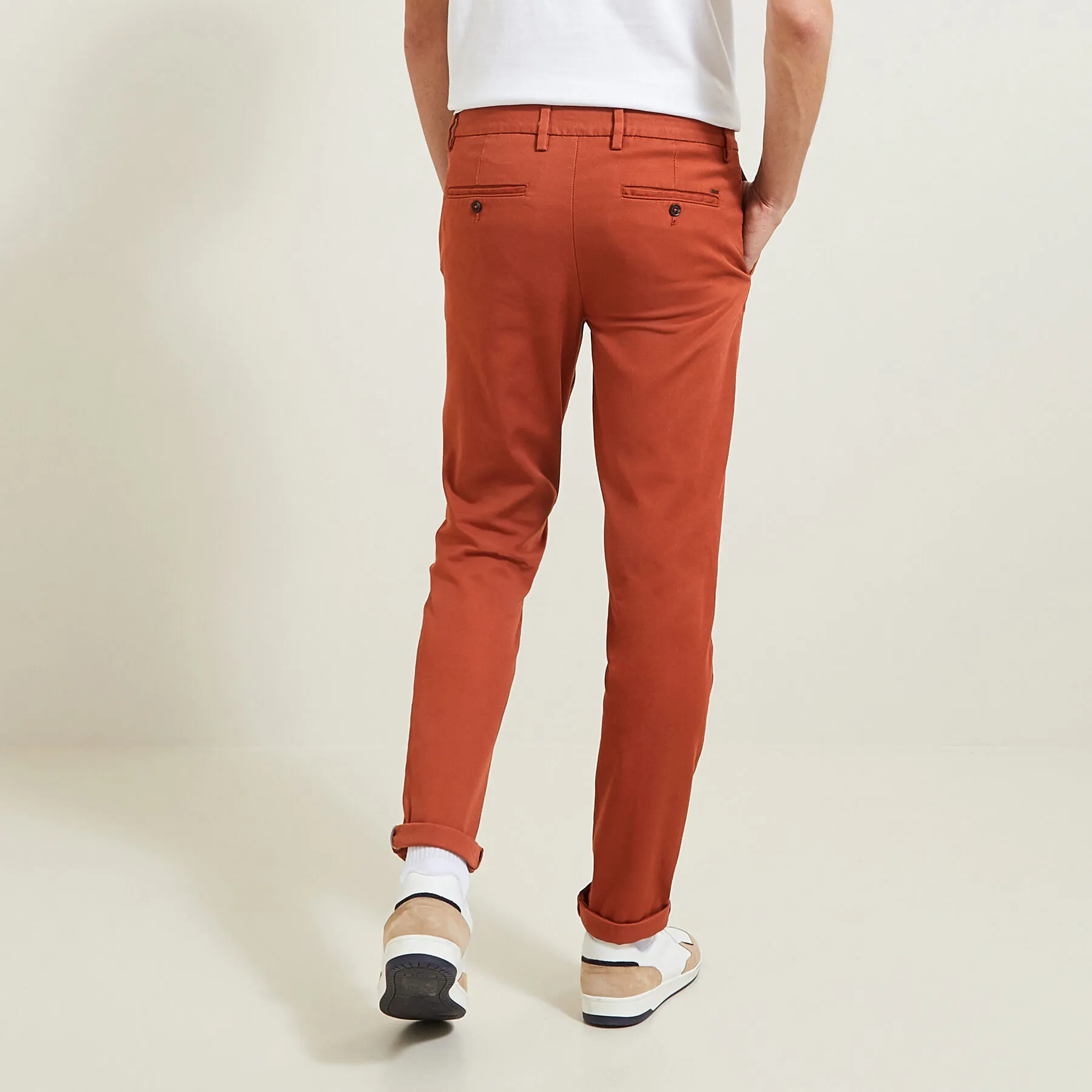 Pantalon chino slim urbain "le parfait by JULES" Orange foncé | Jules