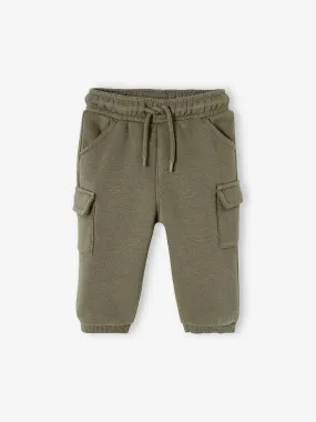 Pantalon en molleton style battle bébé kaki - Vertbaudet