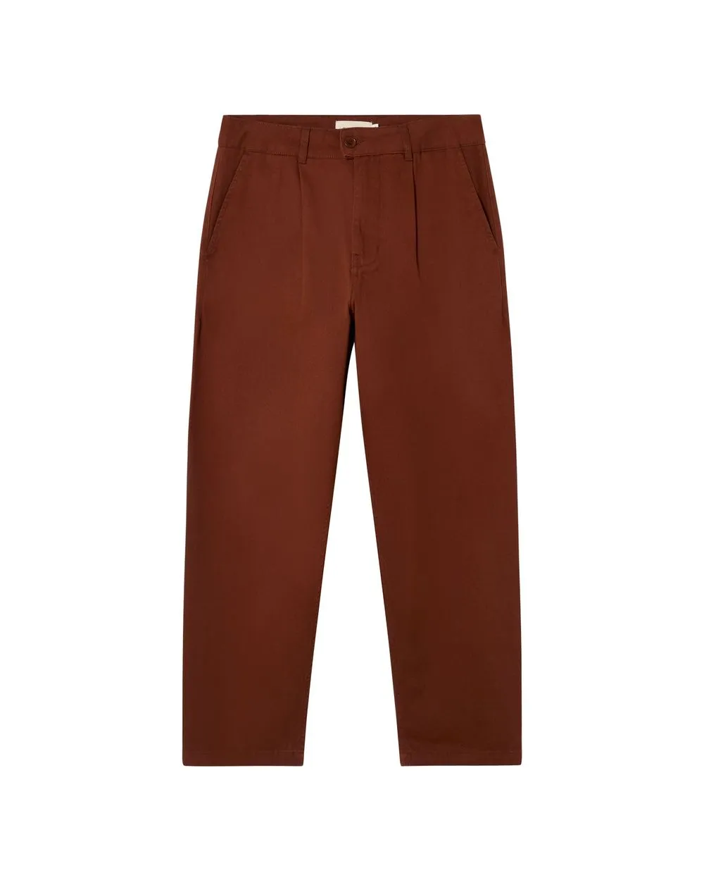 Pantalon fuselé en coton bio | marron "toasted wotan pants brown" homme