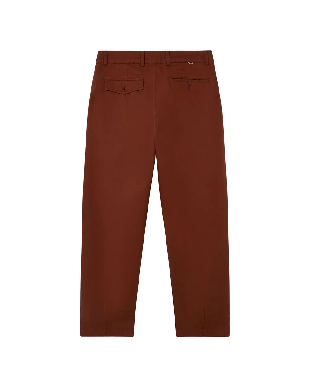 Pantalon fuselé en coton bio | marron "toasted wotan pants brown" homme