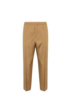 Pantalon Fuselé Laine Beige