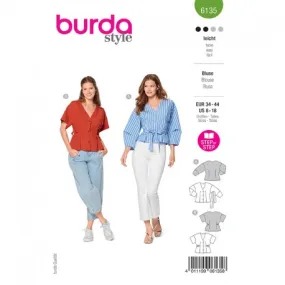 Patron blouse col V Femme - Burda n°6135